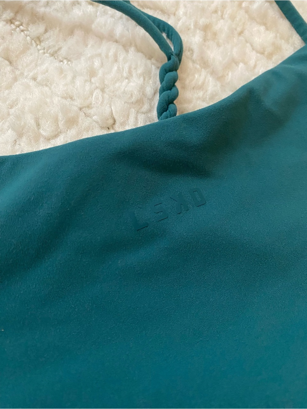 Teal Twisted-Back Bralette - Women Intimates - Picture 2 of 3